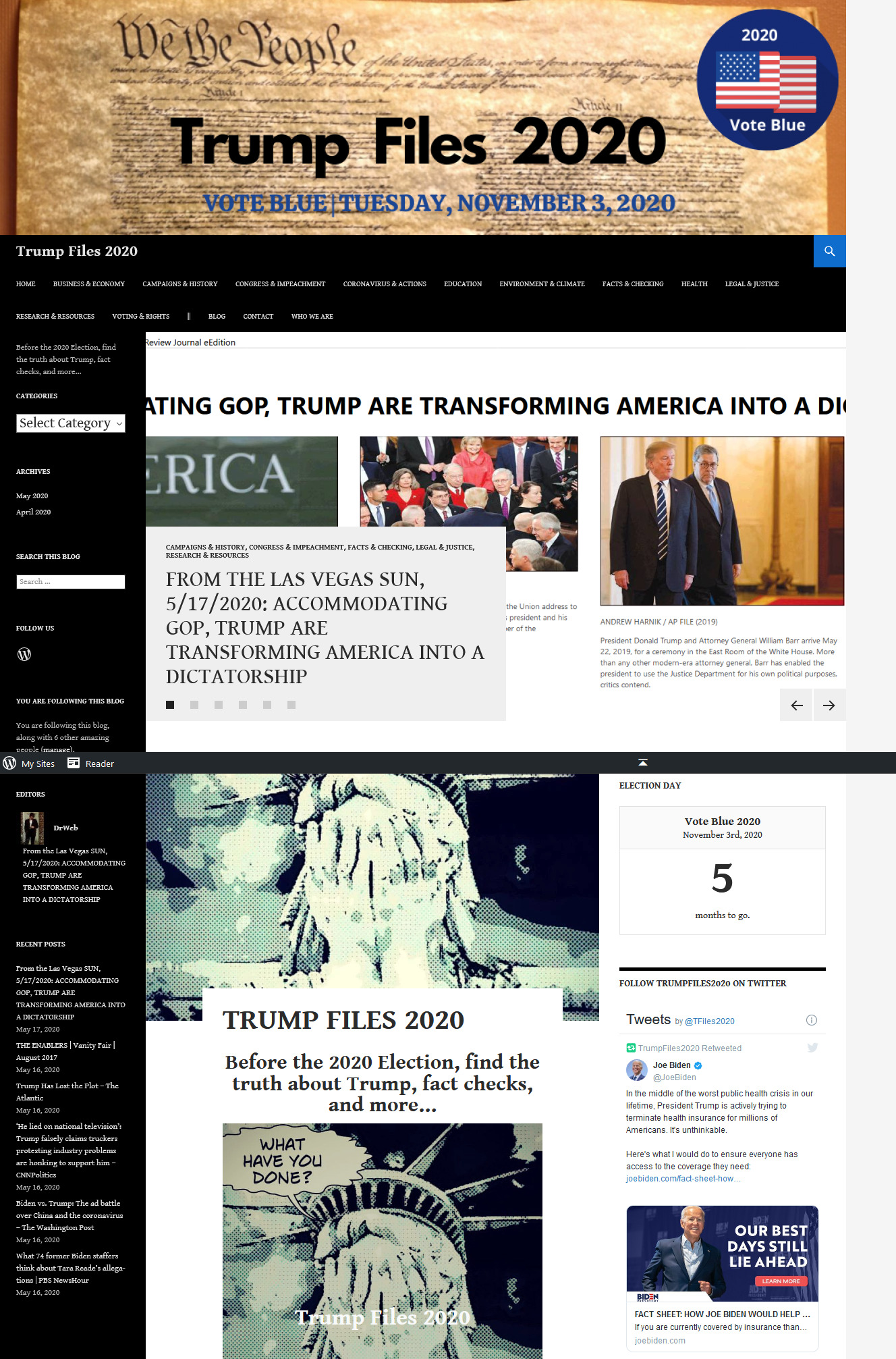 Trumpfiles2020 ..new blog…