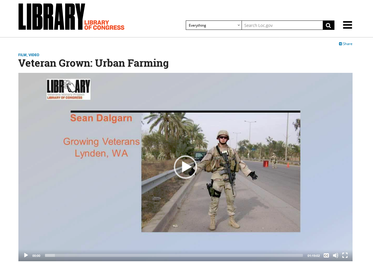 Veteran Grown: Urban Farming | Library of Congress