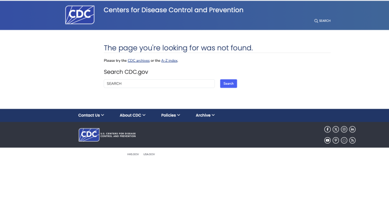 Federal health agencies remove data from websites : Shots – Health News : NPR