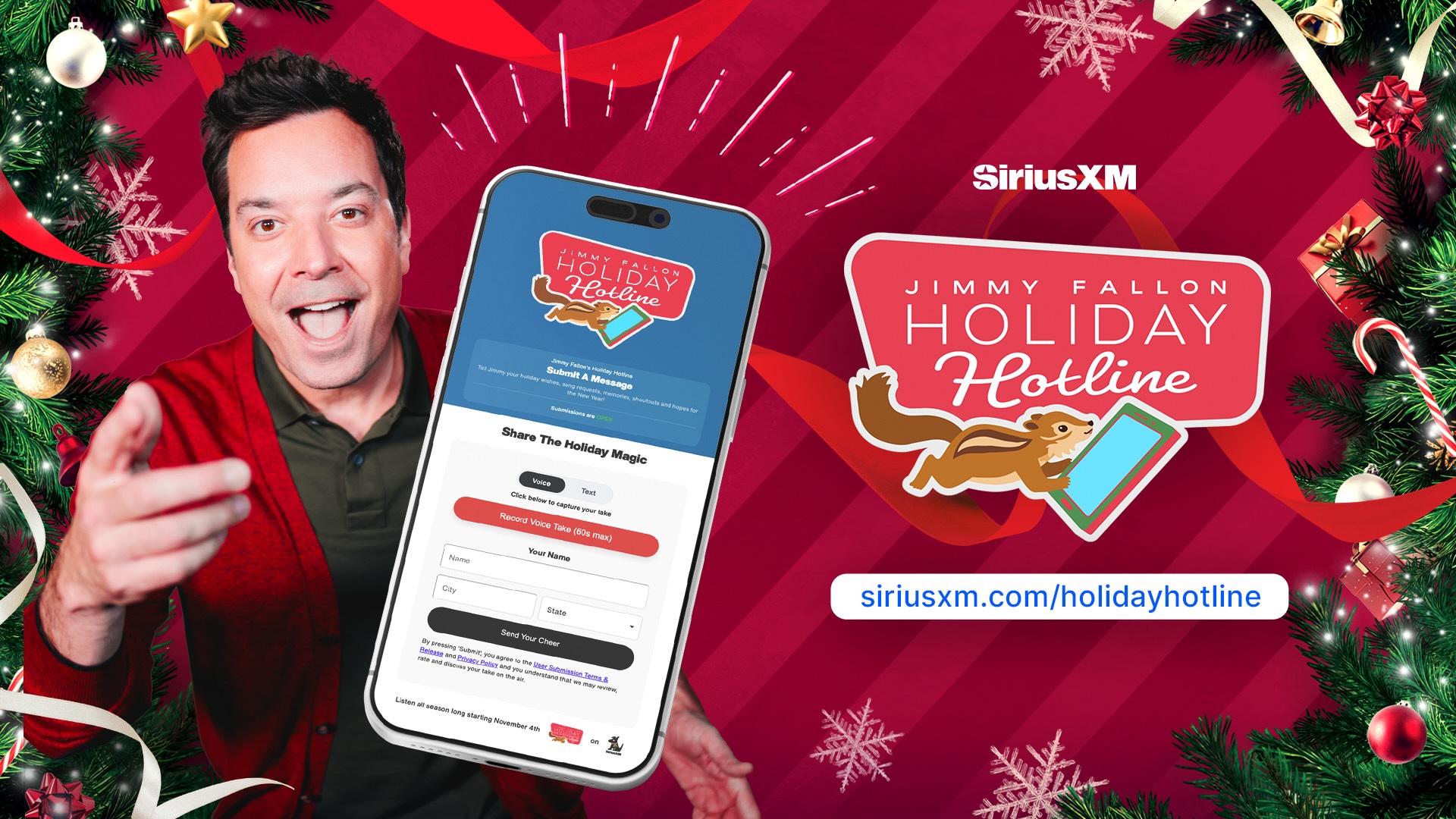 Jimmy Fallon’s Holiday Seasoning Radio Spans Every Era & Genre – SiriusXM