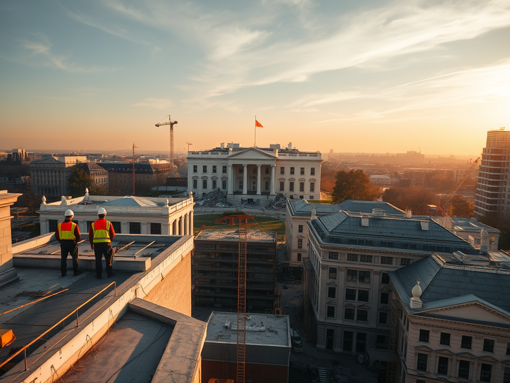 Given a moment on a roof with a view of the East Wing demolition, an AP photographer recorded history