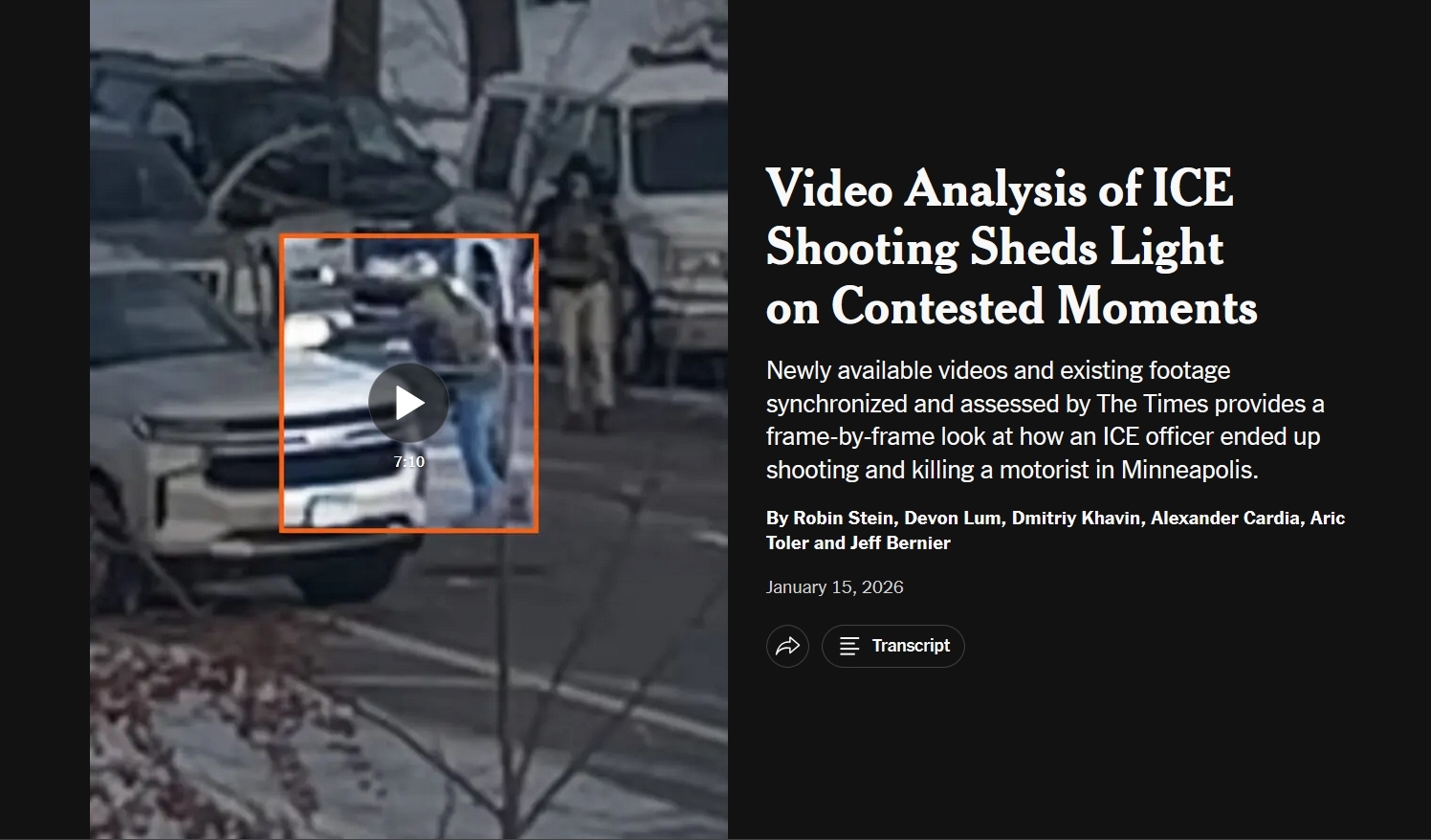 NY Times image of Renee shooting video analysis